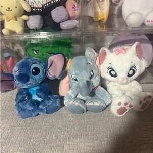 Disney Plush Set (Dumbo, Marie, Stitch)